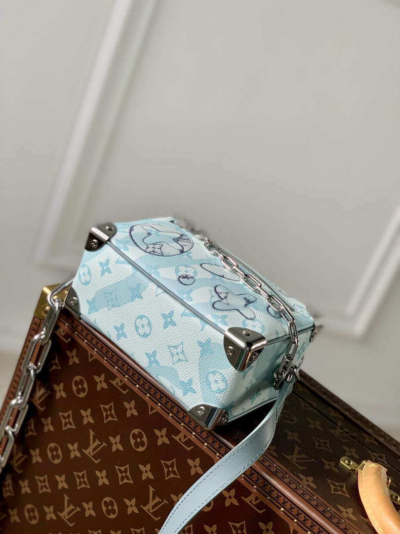 LV M22588 Louis Vuitton Mini Soft Trunk Bag Crystal Blue - Default Title - View 4