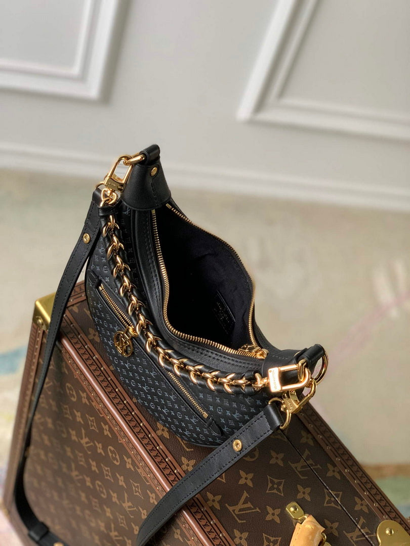 LV M22591 Louis Vuitton Loop Baguette Handbag Black - Default Title - View 7