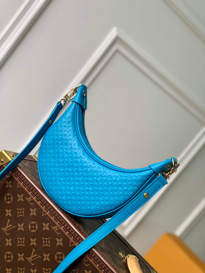 LV M22593 Louis Vuitton Loop Baguette Handbag Blue - Default Title - View 3