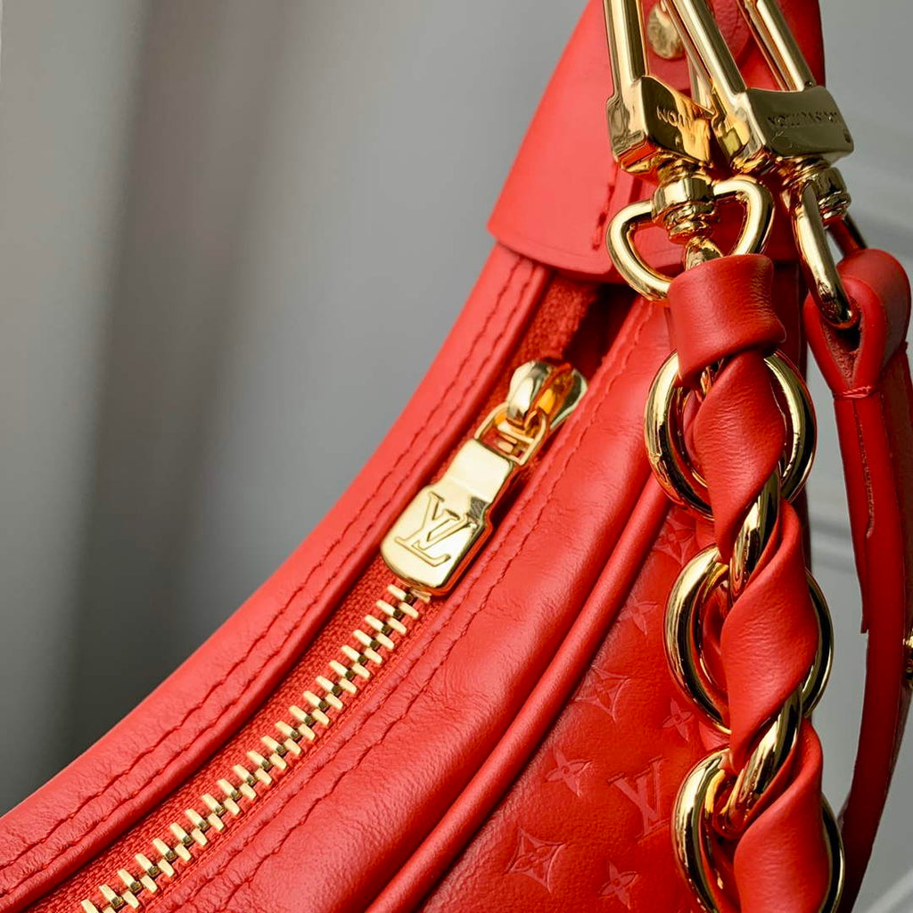 LV M22594 Louis Vuitton Loop Baguette Handbag Red