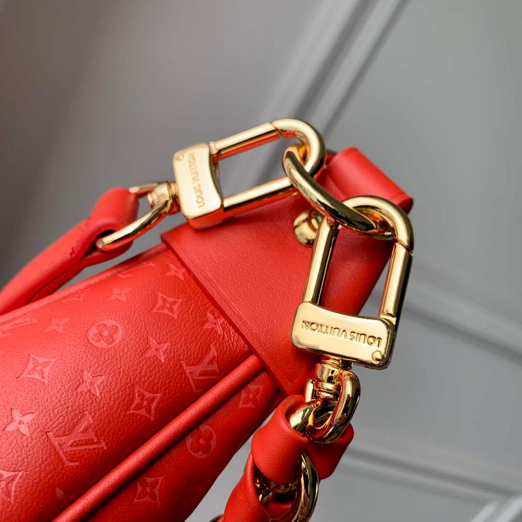 LV M22594 Louis Vuitton Loop Baguette Handbag Red