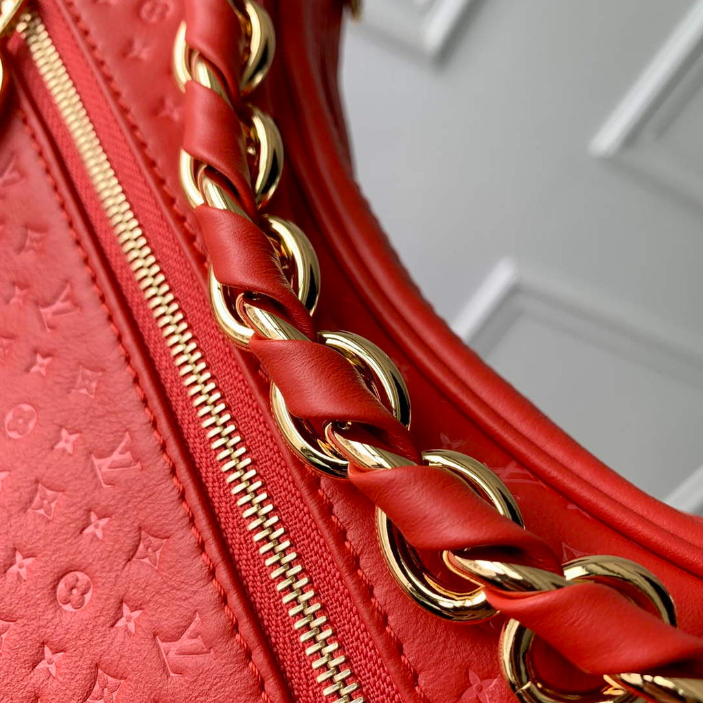 LV M22594 Louis Vuitton Loop Baguette Handbag Red