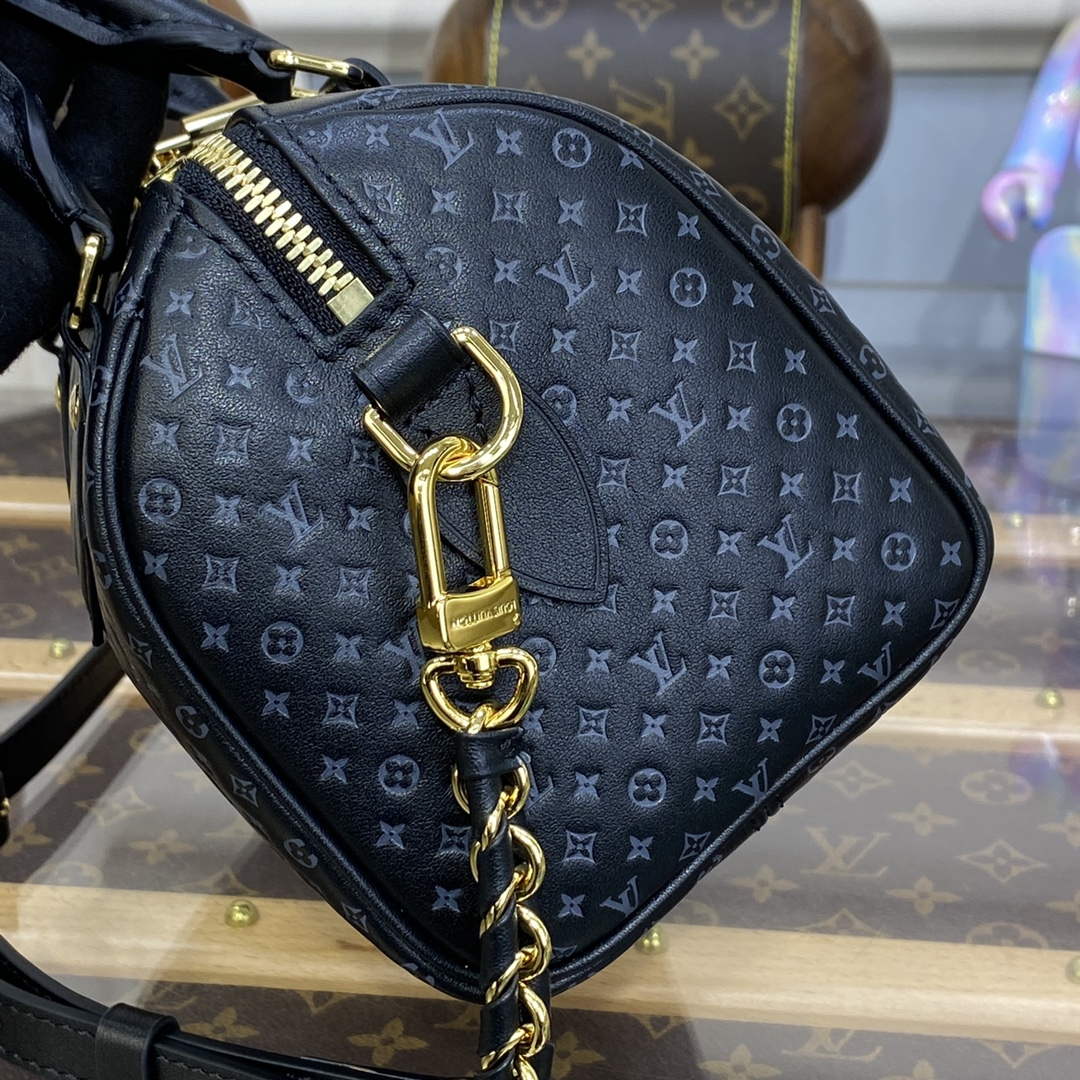 LV M22595 Louis Vuitton Speedy Bandouliere 20 Handbag Black