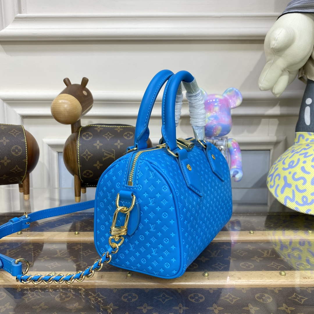 LV M22596 Louis Vuitton Speedy Bandouliere 20 Handbag Blue - Default Title - View 2