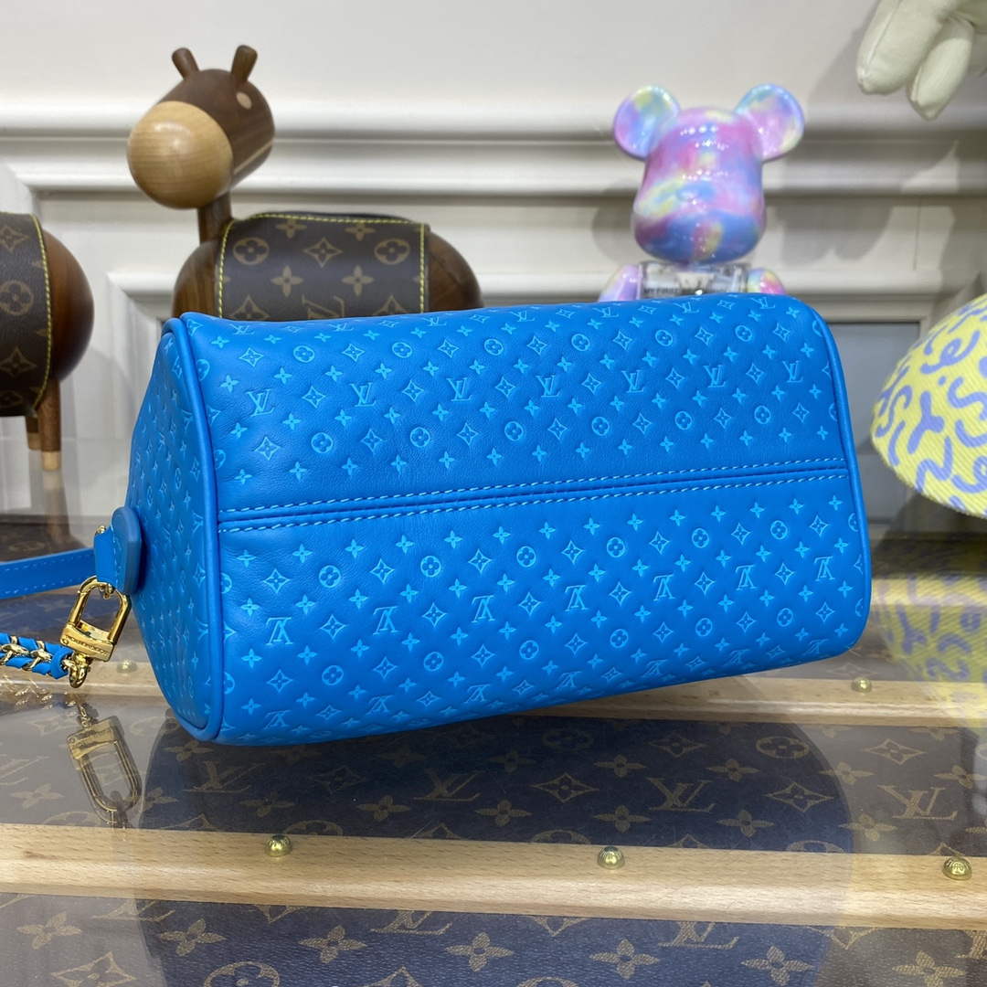 LV M22596 Louis Vuitton Speedy Bandouliere 20 Handbag Blue - Default Title - View 3