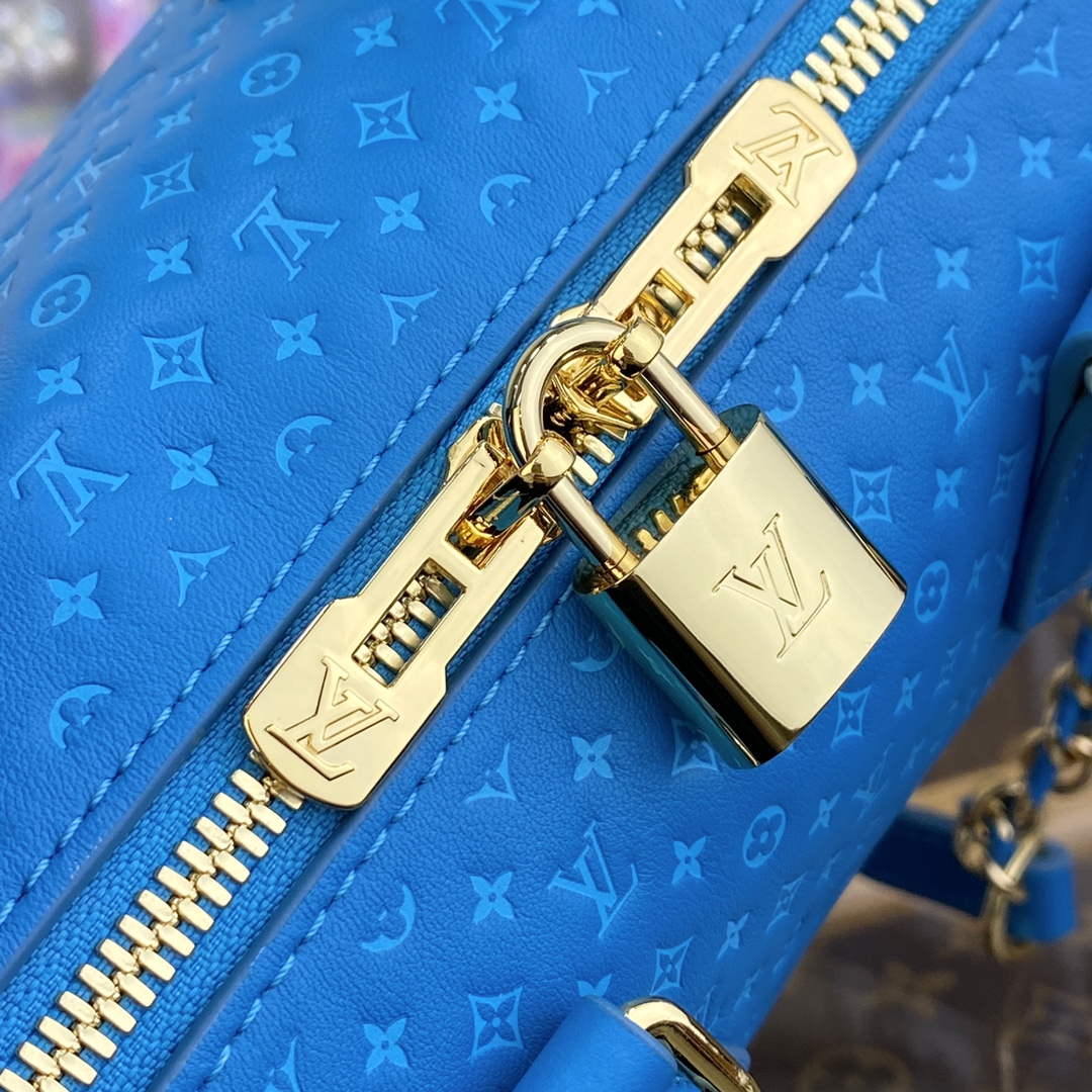 LV M22596 Louis Vuitton Speedy Bandouliere 20 Handbag Blue