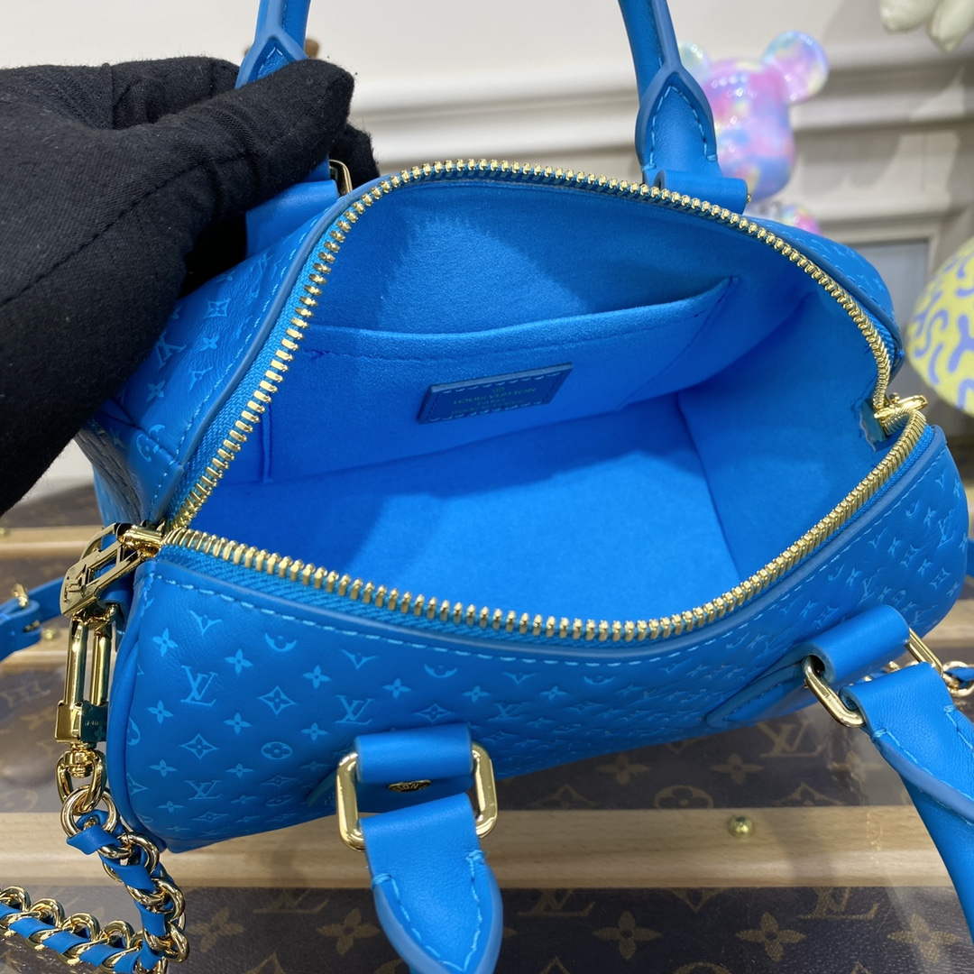 LV M22596 Louis Vuitton Speedy Bandouliere 20 Handbag Blue - Default Title - View 7