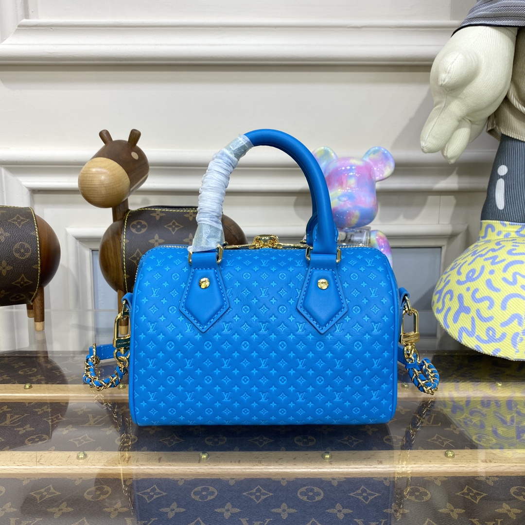 LV M22596 Louis Vuitton Speedy Bandouliere 20 Handbag Blue