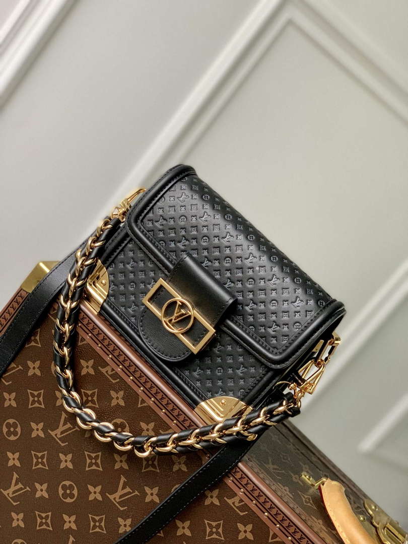 LV M22597 Louis Vuitton Dauphine Mini Bag Black - Default Title - View 1