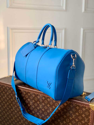 LV M22609 Louis Vuitton Keepall Bandouliere 50 Bag Blue - Default Title - View 2
