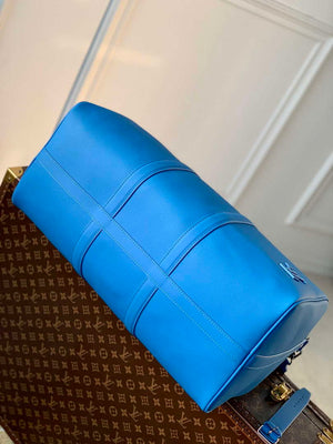 LV M22609 Louis Vuitton Keepall Bandouliere 50 Bag Blue - Default Title - View 4