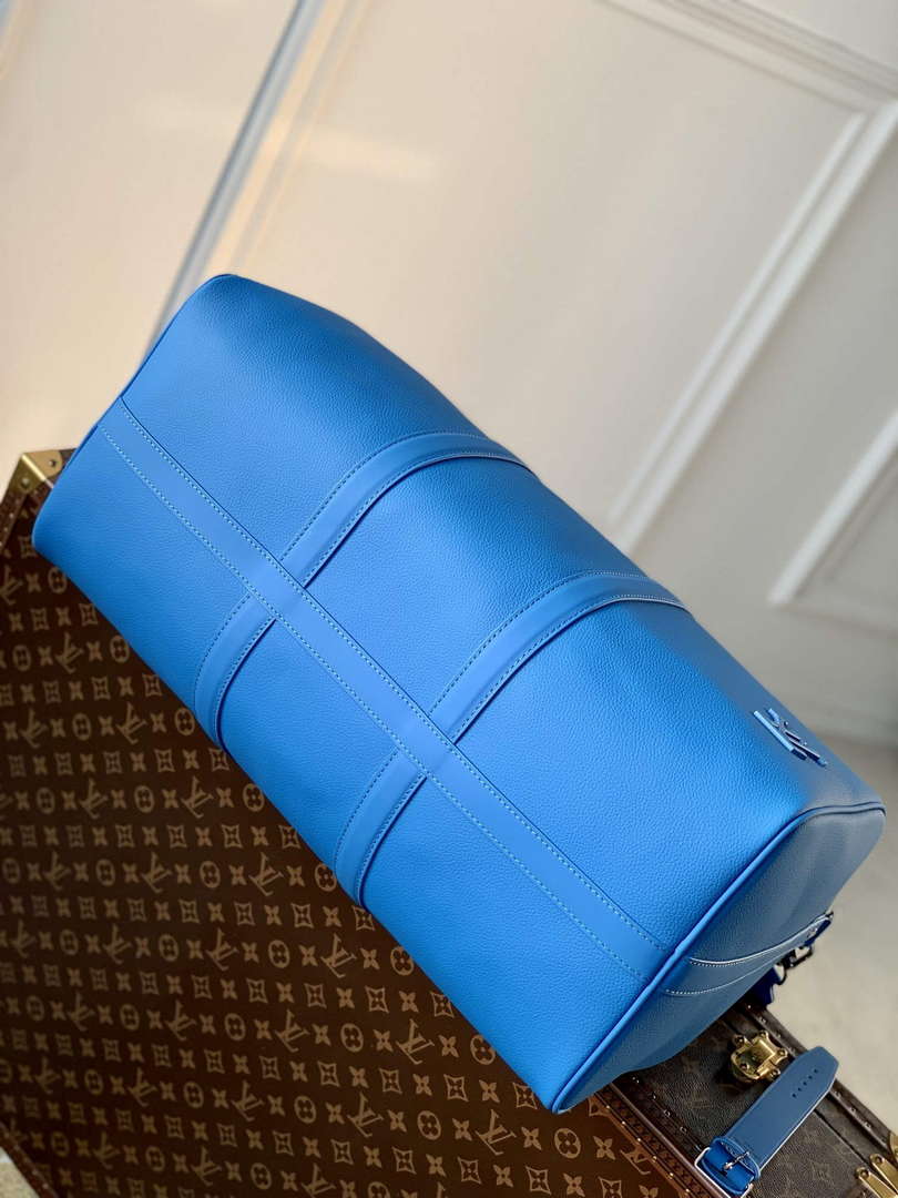 LV M22609 Louis Vuitton Keepall Bandouliere 50 Bag Blue - Default Title - View 4