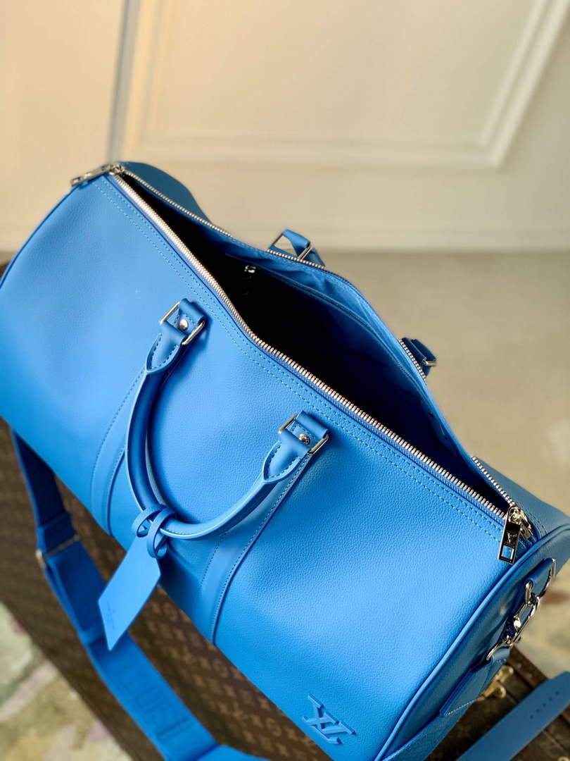 LV M22609 Louis Vuitton Keepall Bandouliere 50 Bag Blue