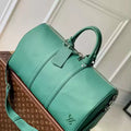 LV M22609 Louis Vuitton Keepall Bandouliere 50 LV Aerogram Bag Green - Default Title - View 1