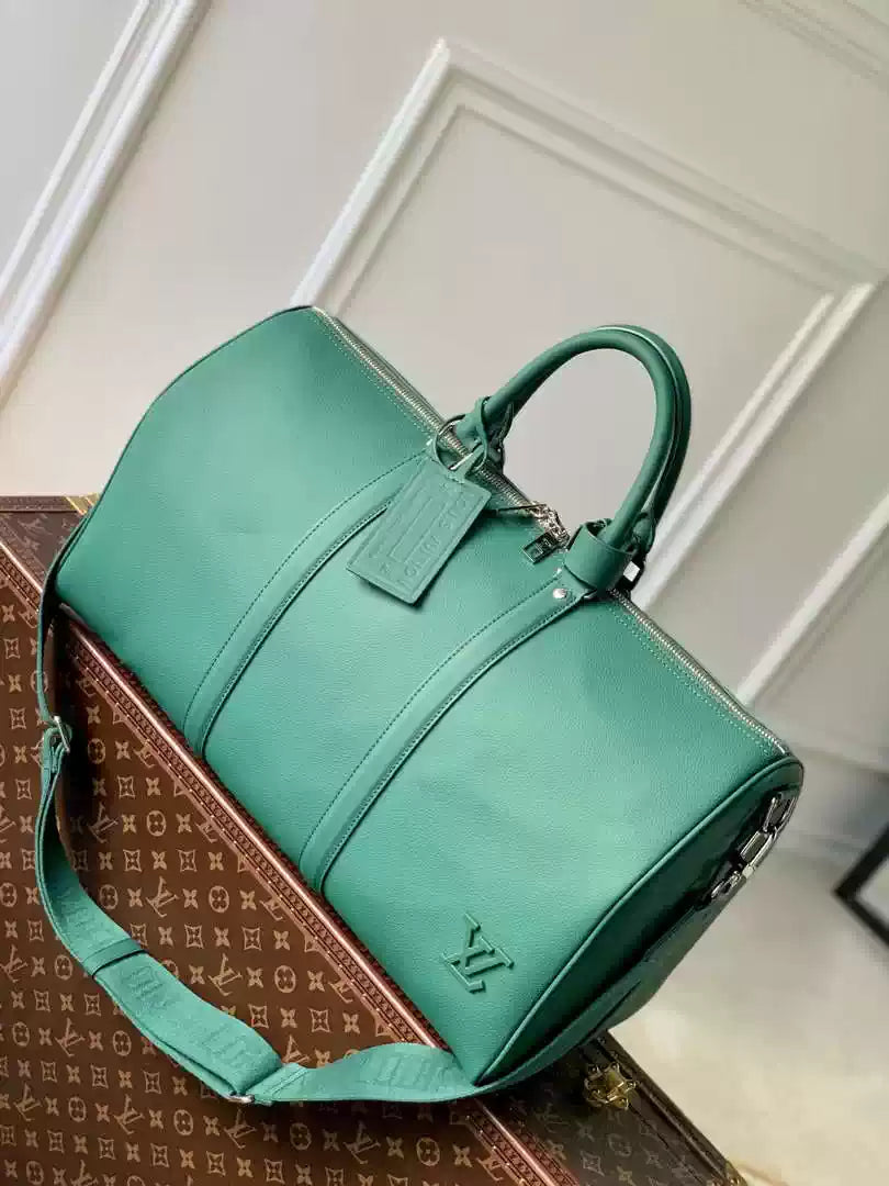 LV M22609 Louis Vuitton Keepall Bandouliere 50 LV Aerogram Bag Green
