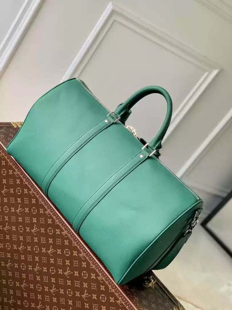 LV M22609 Louis Vuitton Keepall Bandouliere 50 LV Aerogram Bag Green