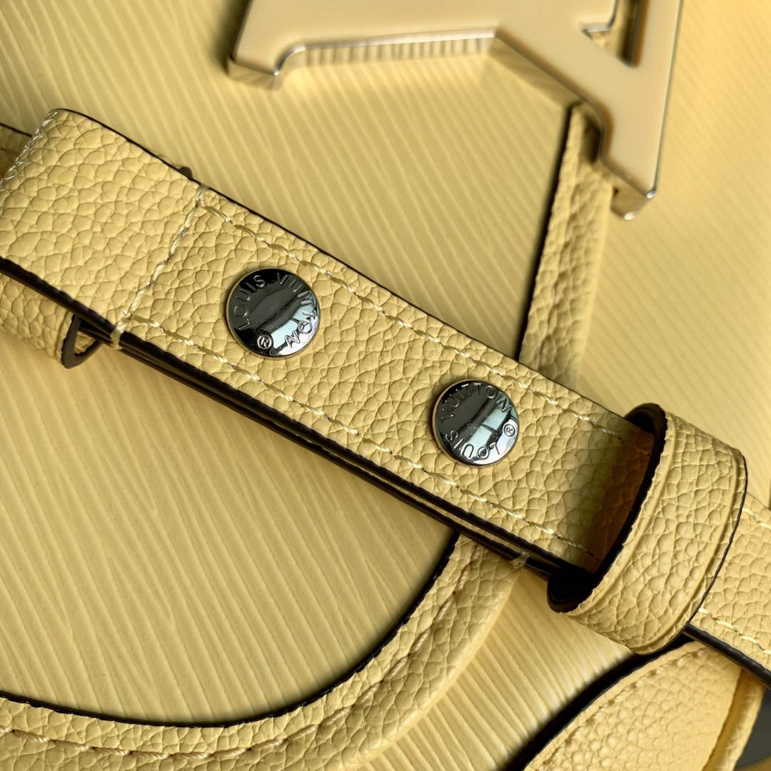 LV M22618 Louis Vuitton Buci Handbag Epi Leather Jaune Plume Yellow - Default Title - View 7