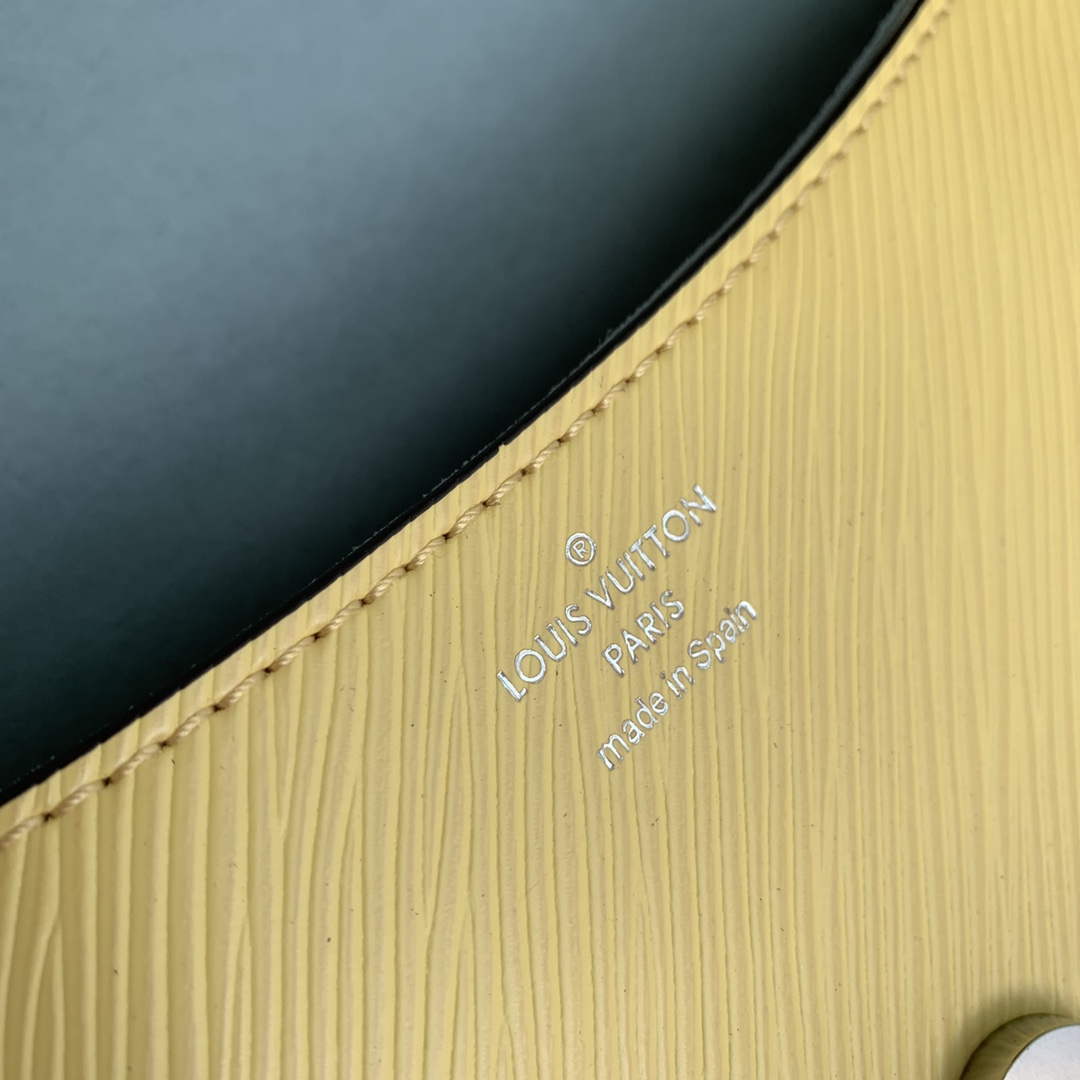LV M22618 Louis Vuitton Buci Handbag Epi Leather Jaune Plume Yellow - Default Title - View 8