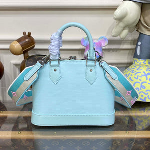 LV M22619 Louis Vuitton Alma BB Epi Handbag Light Blue - Default Title - View 2