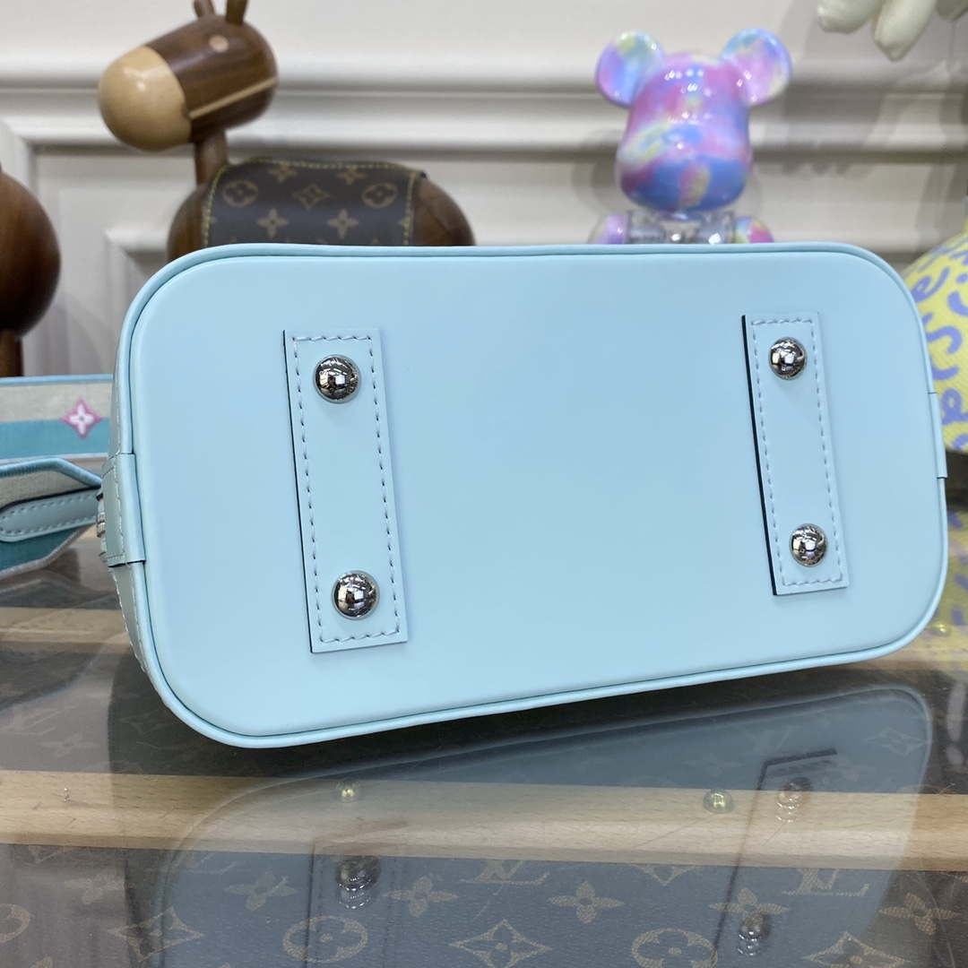 LV M22619 Louis Vuitton Alma BB Epi Handbag Light Blue - Default Title - View 4