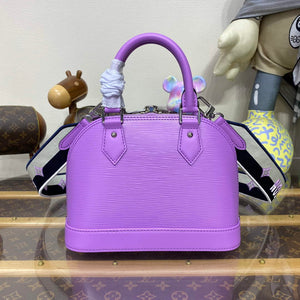 LV M22642 Louis Vuitton Alma BB Epi Handbag Lilas Provence Lilac - Default Title - View 2