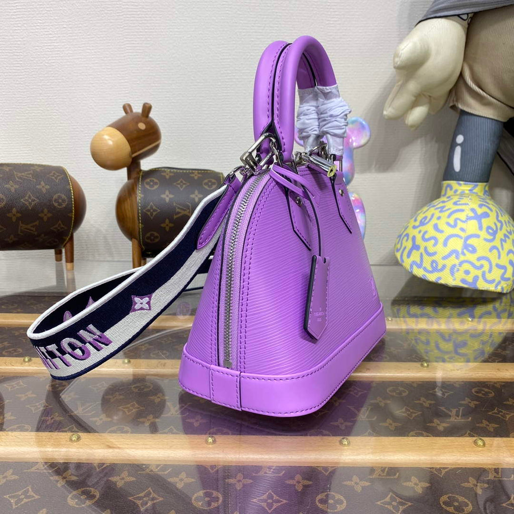 LV M22642 Louis Vuitton Alma BB Epi Handbag Lilas Provence Lilac