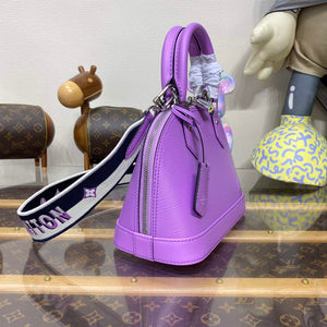 LV M22642 Louis Vuitton Alma BB Epi Handbag Lilas Provence Lilac - Default Title - View 3