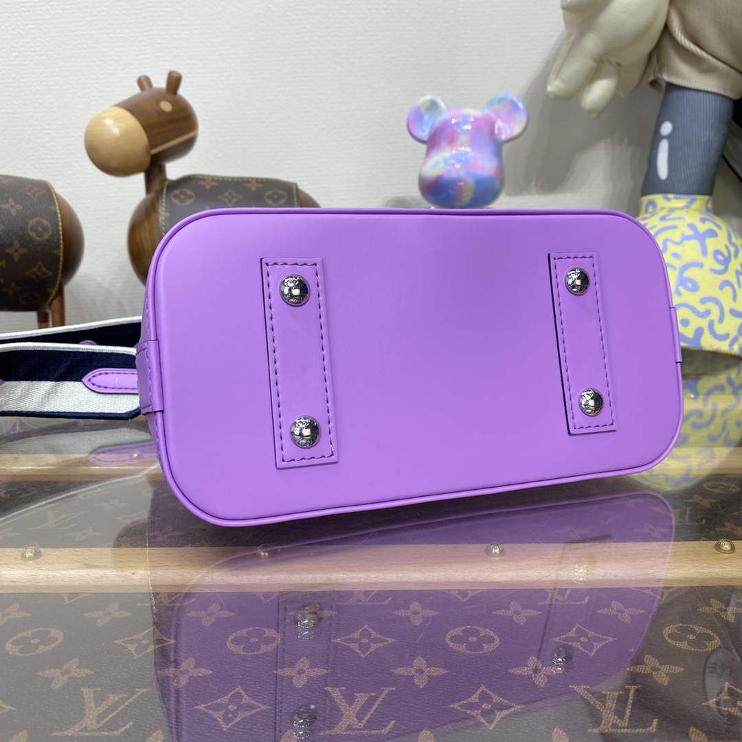 LV M22642 Louis Vuitton Alma BB Epi Handbag Lilas Provence Lilac - Default Title - View 4