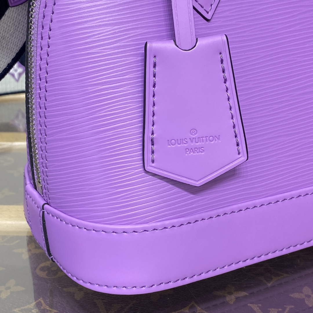 LV M22642 Louis Vuitton Alma BB Epi Handbag Lilas Provence Lilac - Default Title - View 6