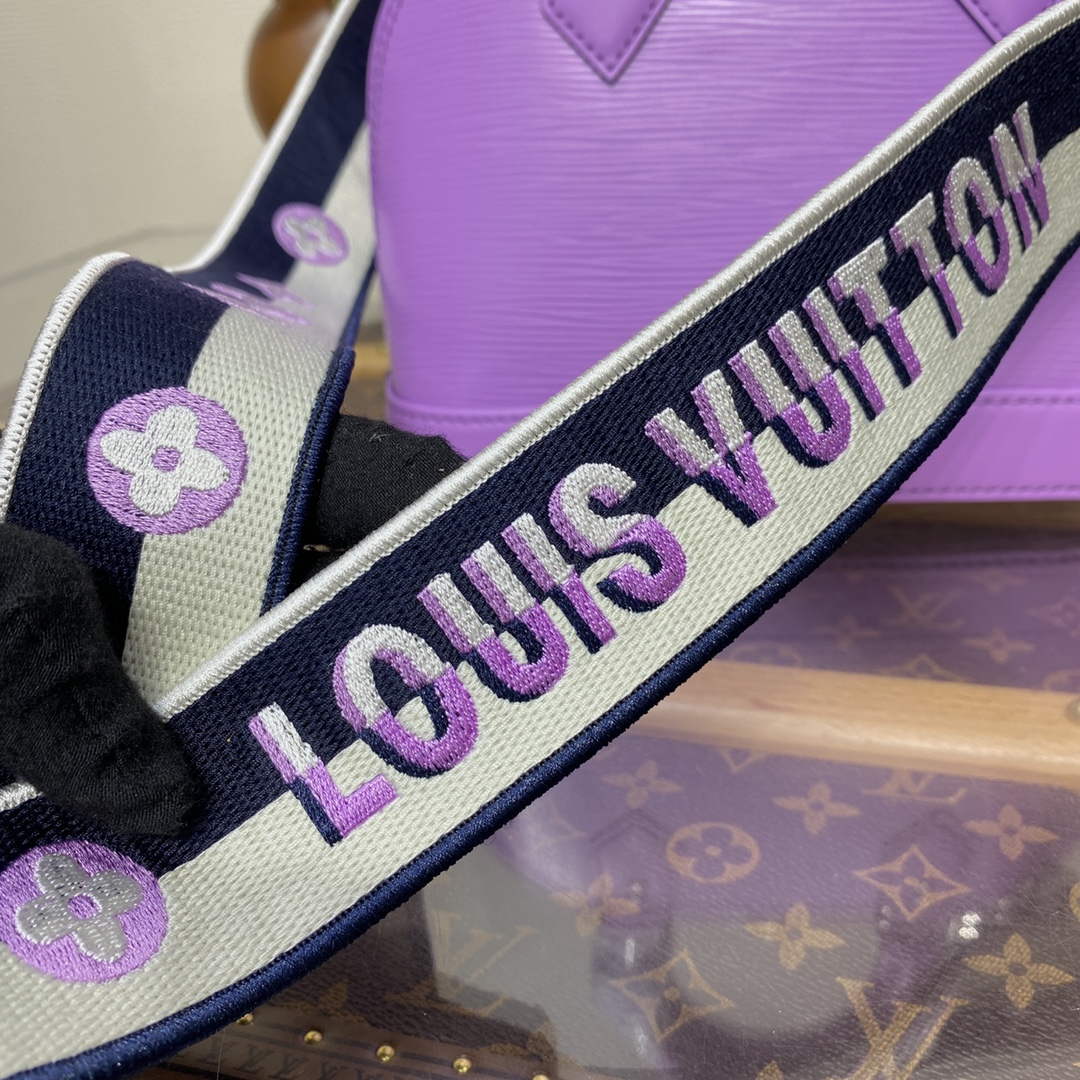 LV M22642 Louis Vuitton Alma BB Epi Handbag Lilas Provence Lilac - Default Title - View 8