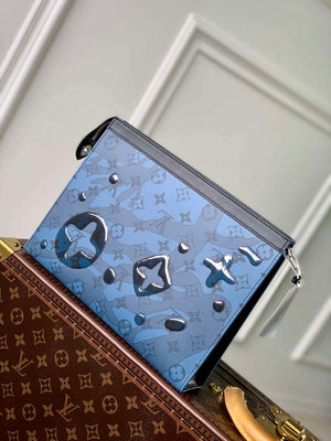 LV M22763 Louis Vuitton Pochette Voyage MM Bag Abyss Blue - Default Title - View 2