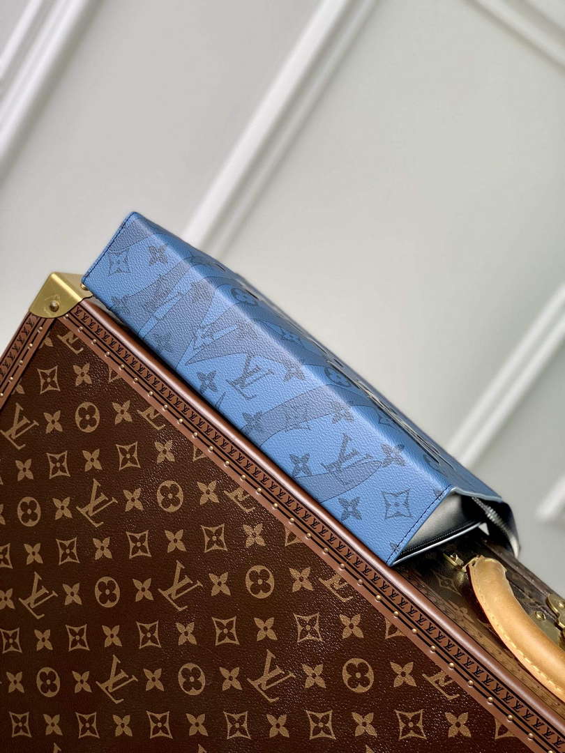 LV M22763 Louis Vuitton Pochette Voyage MM Bag Abyss Blue - Default Title - View 3