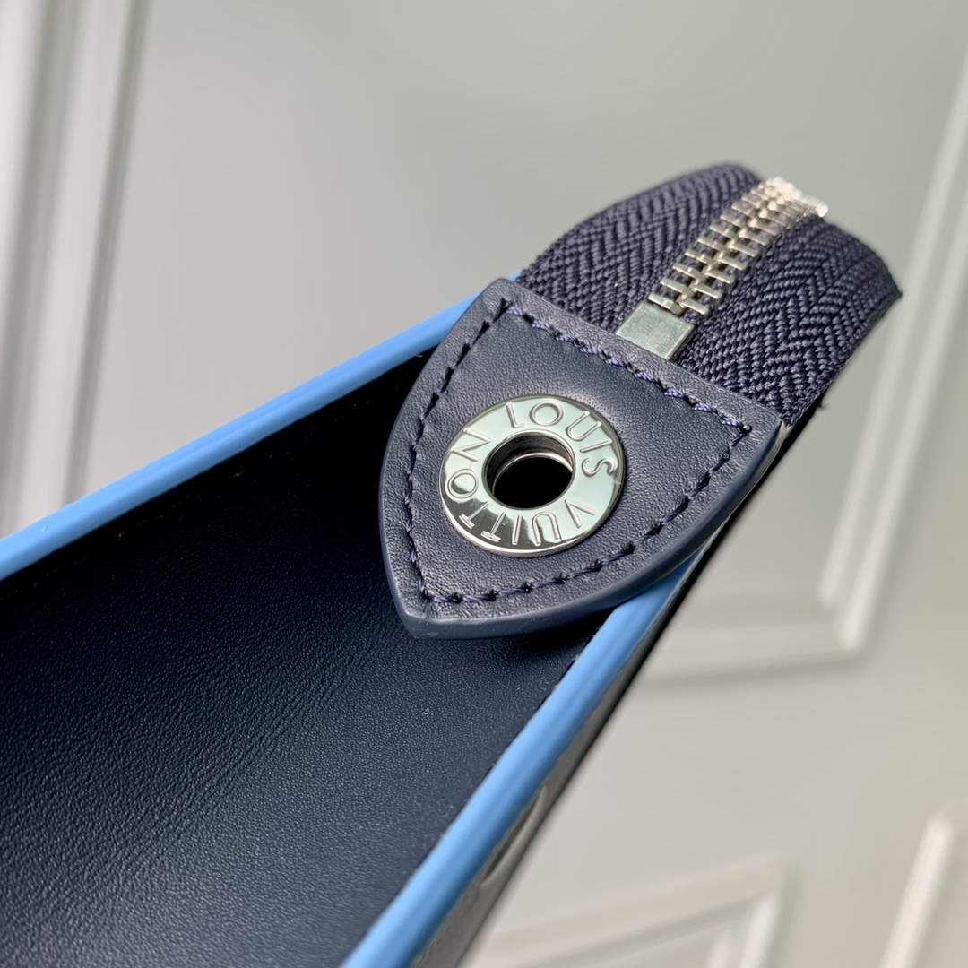 LV M22763 Louis Vuitton Pochette Voyage MM Bag Abyss Blue - Default Title - View 4