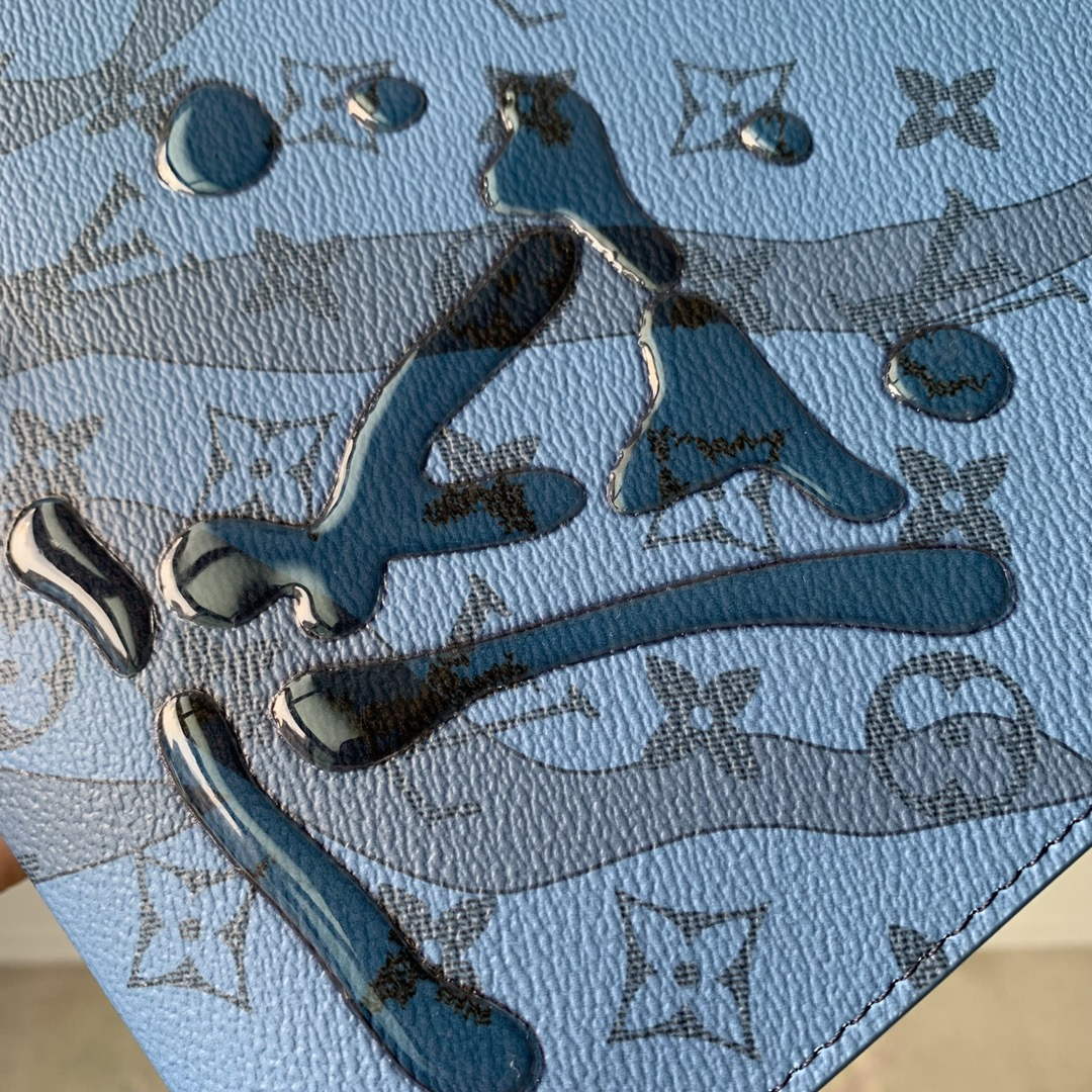 LV M22763 Louis Vuitton Pochette Voyage MM Bag Abyss Blue - Default Title - View 5