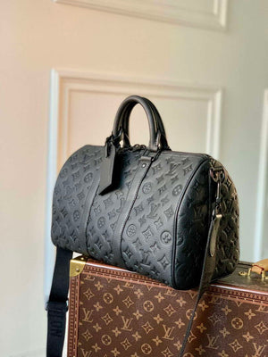 LV M22765 Louis Vuitton Keepall Bandouliere 35 Bag Black - Default Title - View 2