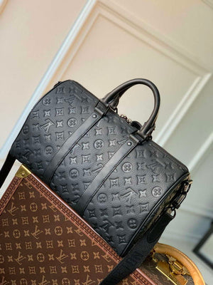 LV M22765 Louis Vuitton Keepall Bandouliere 35 Bag Black - Default Title - View 3