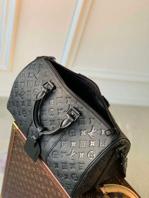 LV M22765 Louis Vuitton Keepall Bandouliere 35 Bag Black - Default Title - View 9