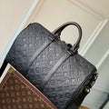 LV M22765 Louis Vuitton Keepall Bandouliere 35 Monogram Taurillon Black - Default Title - View 1