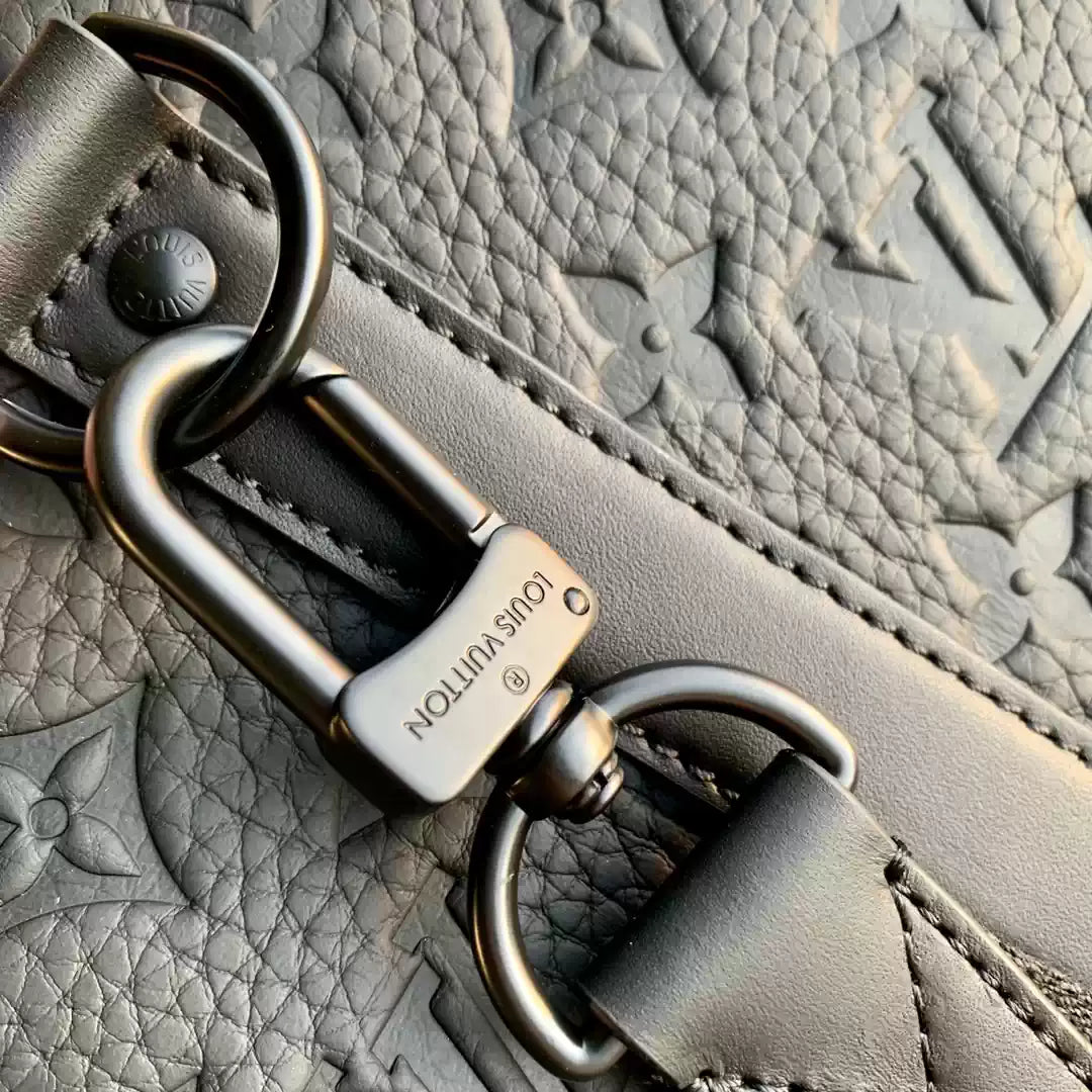 LV M22765 Louis Vuitton Keepall Bandouliere 35 Monogram Taurillon Black - Default Title - View 4