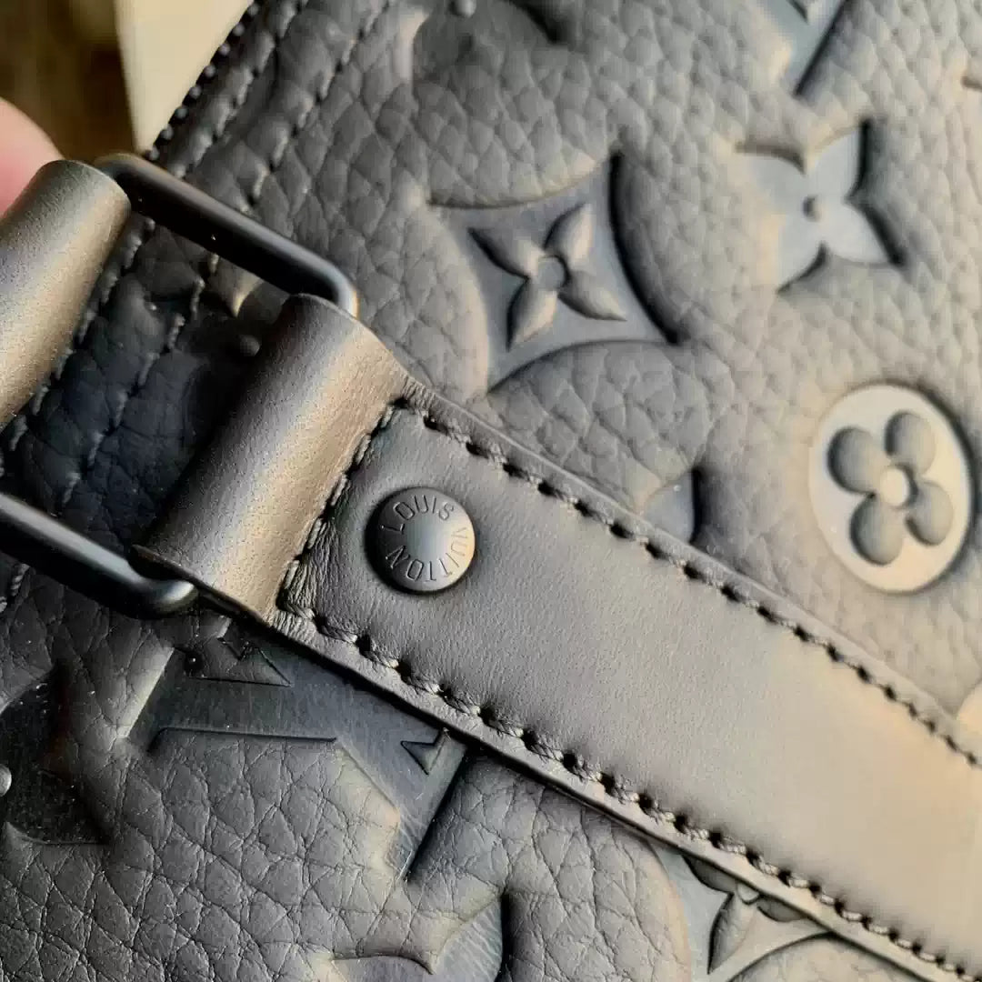 LV M22765 Louis Vuitton Keepall Bandouliere 35 Monogram Taurillon Black - Default Title - View 6