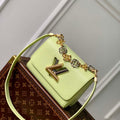 LV M22768 Louis Vuitton Twist PM Handbag Vert Noto Green - Default Title - View 1