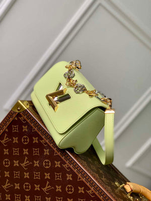 LV M22768 Louis Vuitton Twist PM Handbag Vert Noto Green - Default Title - View 2