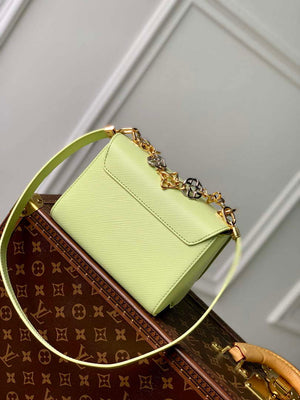 LV M22768 Louis Vuitton Twist PM Handbag Vert Noto Green - Default Title - View 3