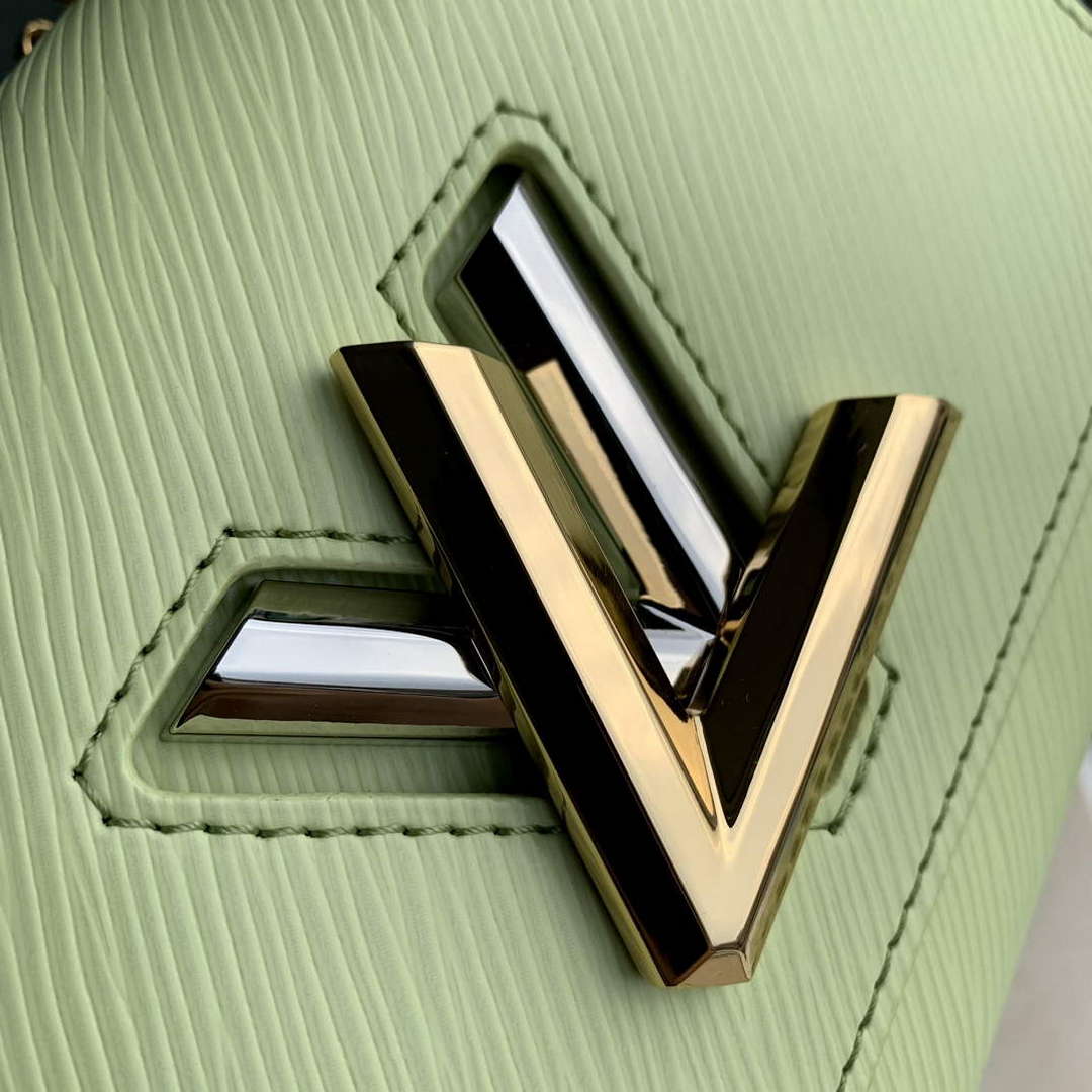 LV M22768 Louis Vuitton Twist PM Handbag Vert Noto Green - Default Title - View 6