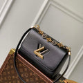 LV M22773 Louis Vuitton Twist MM Handbag Black - Default Title - View 1
