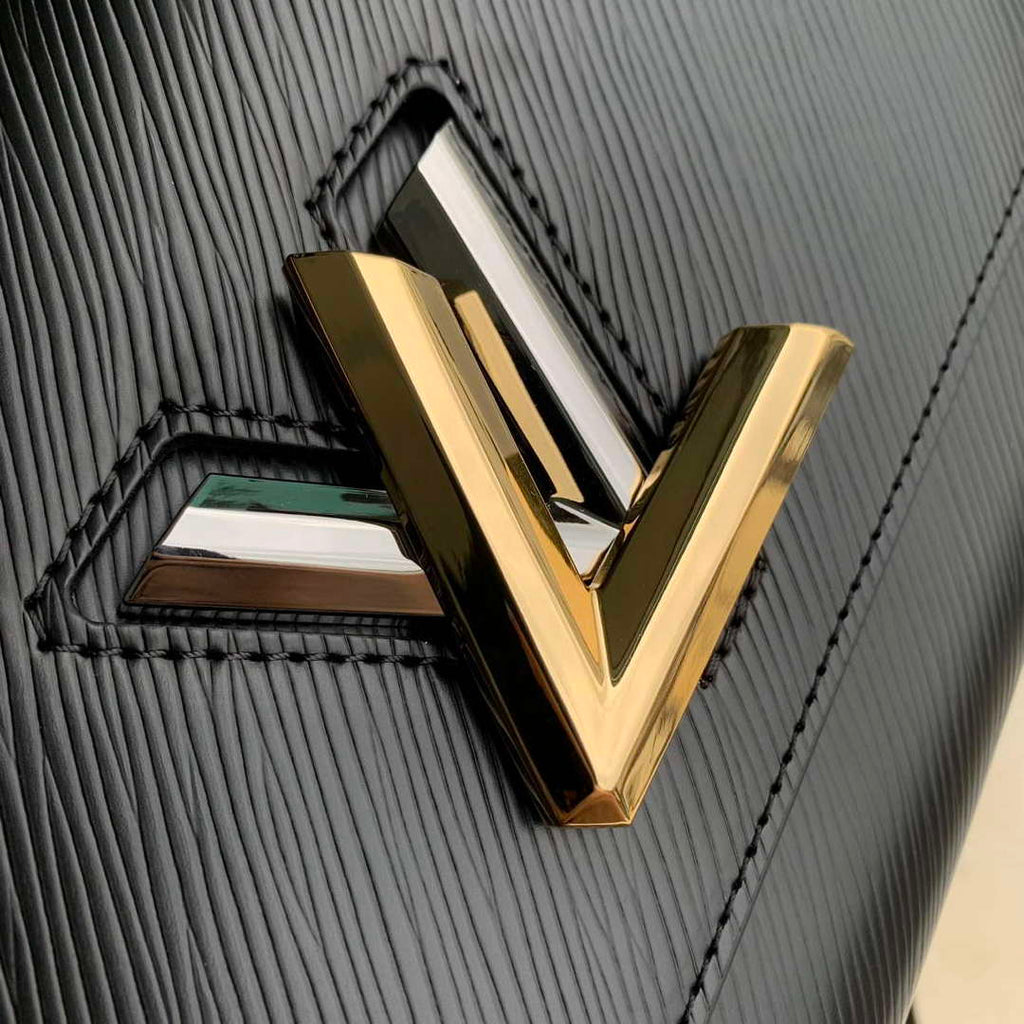 LV M22773 Louis Vuitton Twist MM Handbag Black