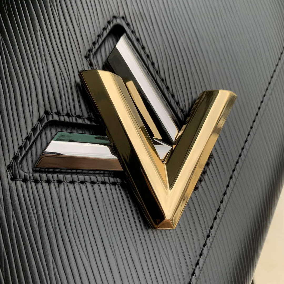 LV M22773 Louis Vuitton Twist MM Handbag Black - Default Title - View 5