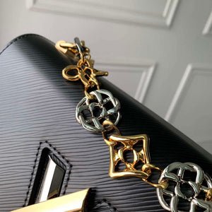 LV M22773 Louis Vuitton Twist MM Handbag Black - Default Title - View 6
