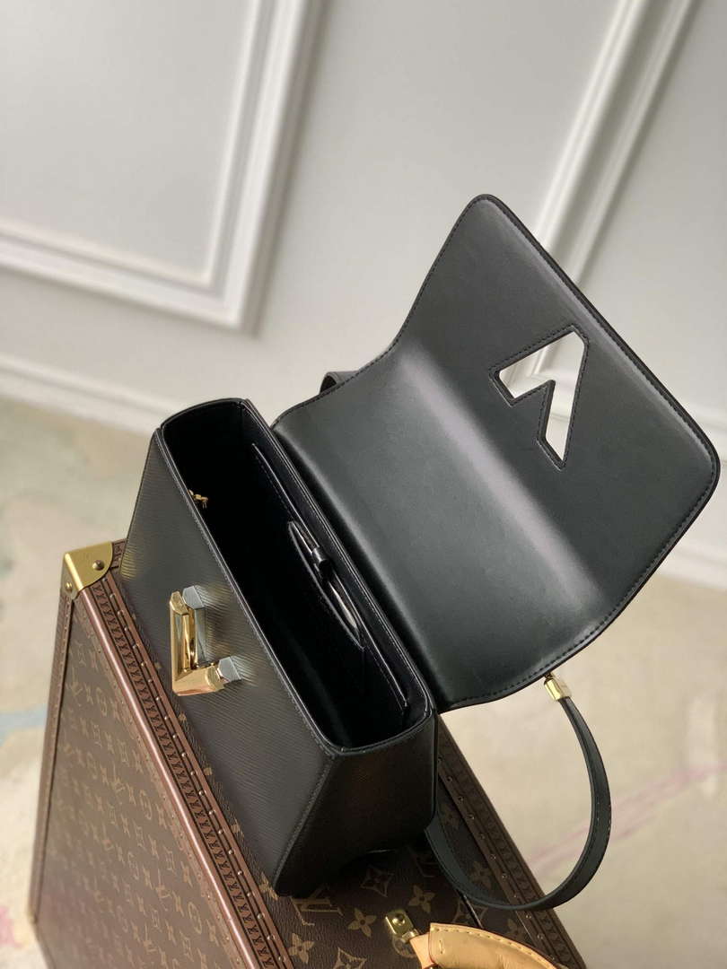 LV M22773 Louis Vuitton Twist MM Handbag Black - Default Title - View 8