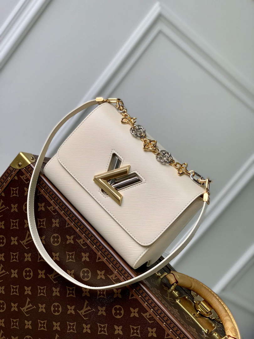 LV M22774 Louis Vuitton Twist MM Handbag Quartz - Default Title - View 1